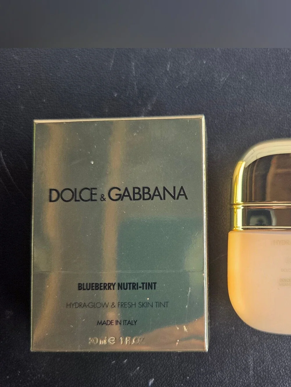 Dolce & Gabbana Beige & Gold Blueberry Nutri-Tint Hydra-Glow Skin Tint NEW
